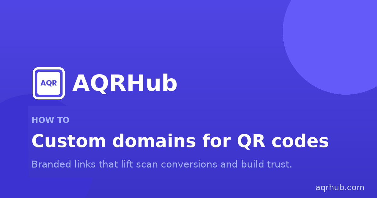 Custom domains for QR codes: why they matter and how to set one up | AQRHub